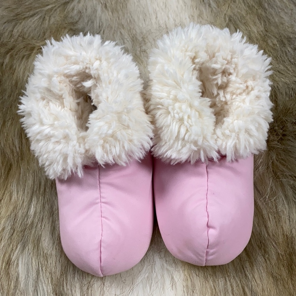 Pottery Barn Kids Pink Slippers, Size Small